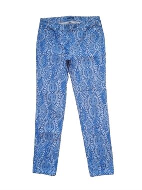 J.McLaughlin women's blue geometric print skinny jeans Size: 6